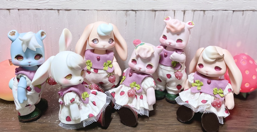 Cocoriang * Kumukuku ☆ いちごミルクな ꯁꯧおみみセーラーワンピース&ロンパース 🍓