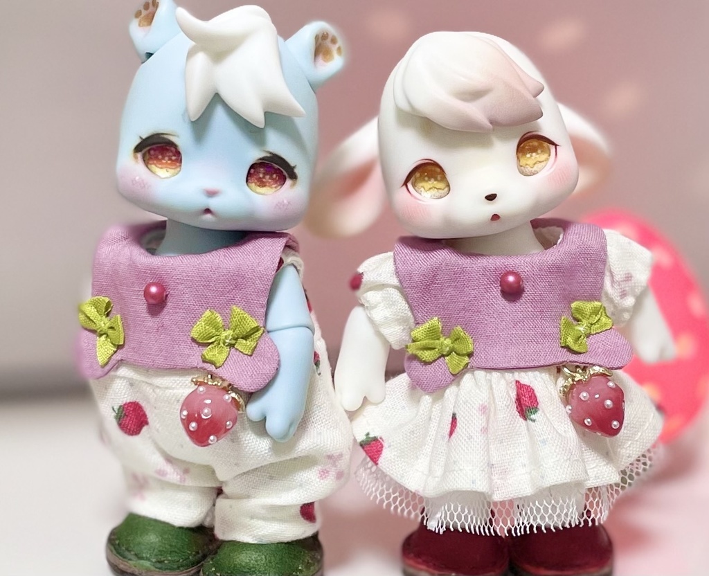 Cocoriang * Kumukuku ☆ いちごミルクな ꯁꯧおみみセーラーワンピース&ロンパース 🍓