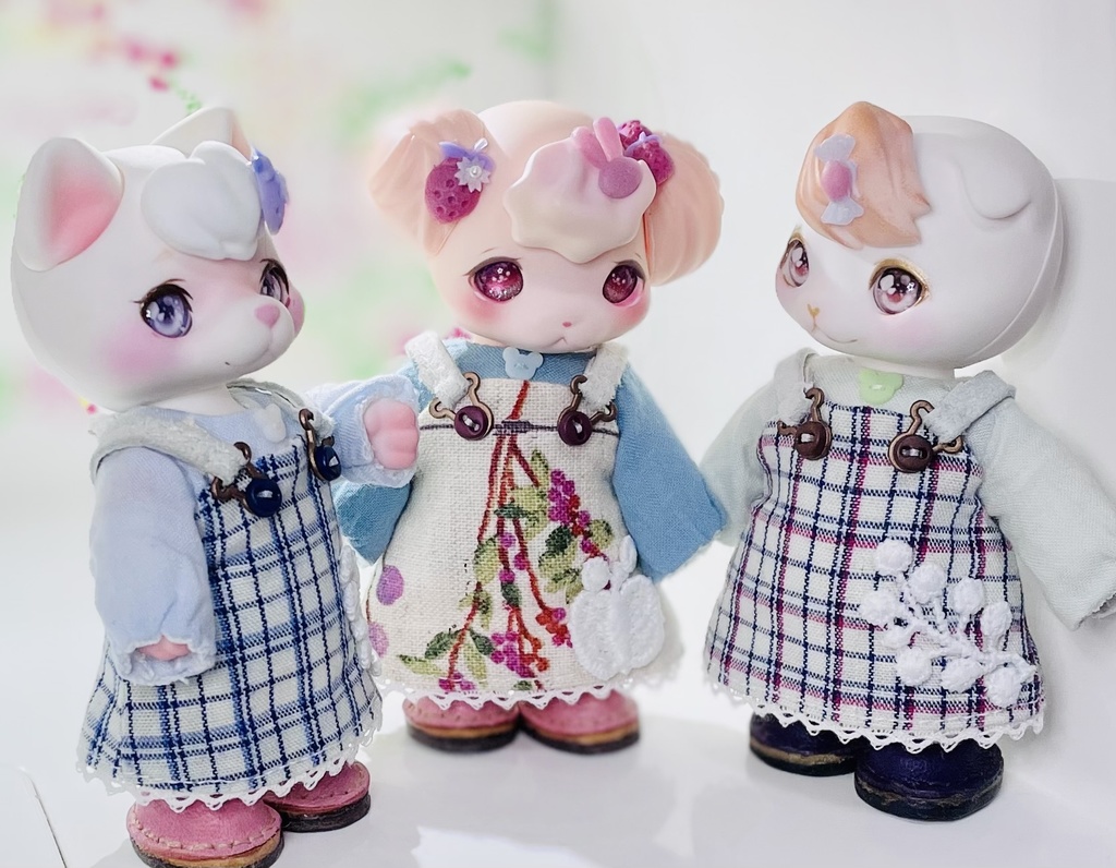 Cocoriang * Kumukuku ☆ ブラウス ＆ サロペットスカート *ナチュラル