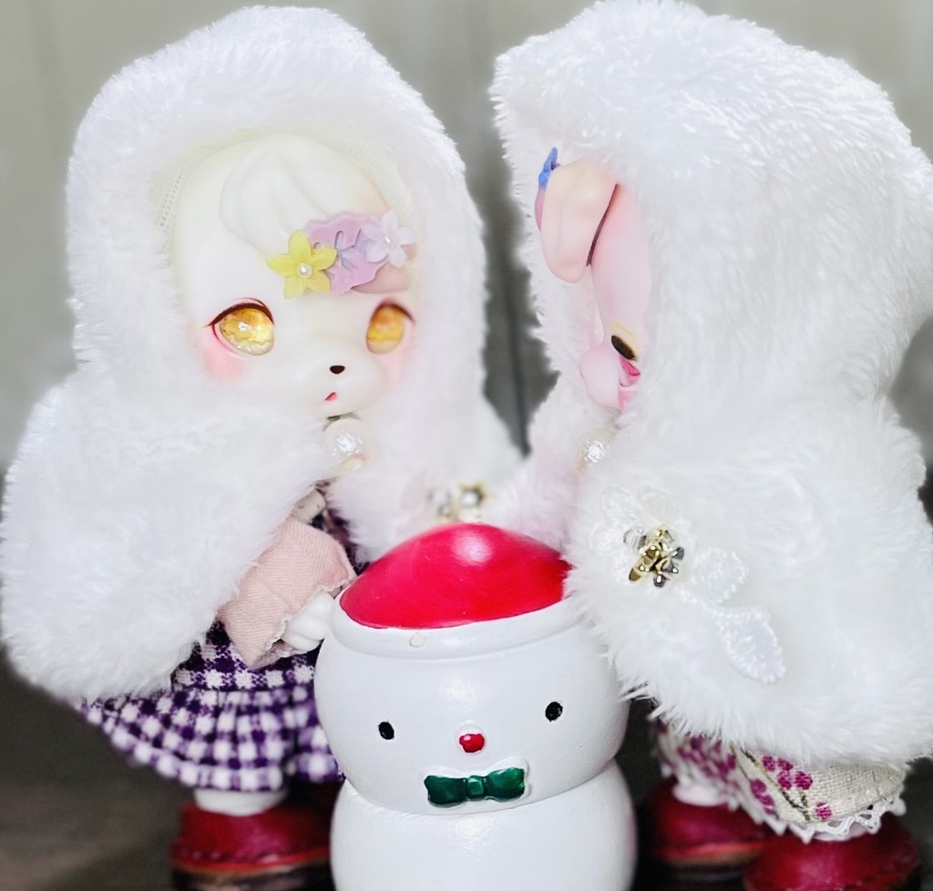 Cocoriang * Kumukuku ☆ ゆきんこフードふわふわケープ ⛄❄