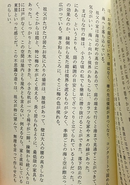 梅のある海べりの庭