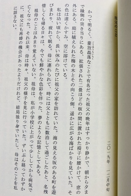 梅のある海べりの庭