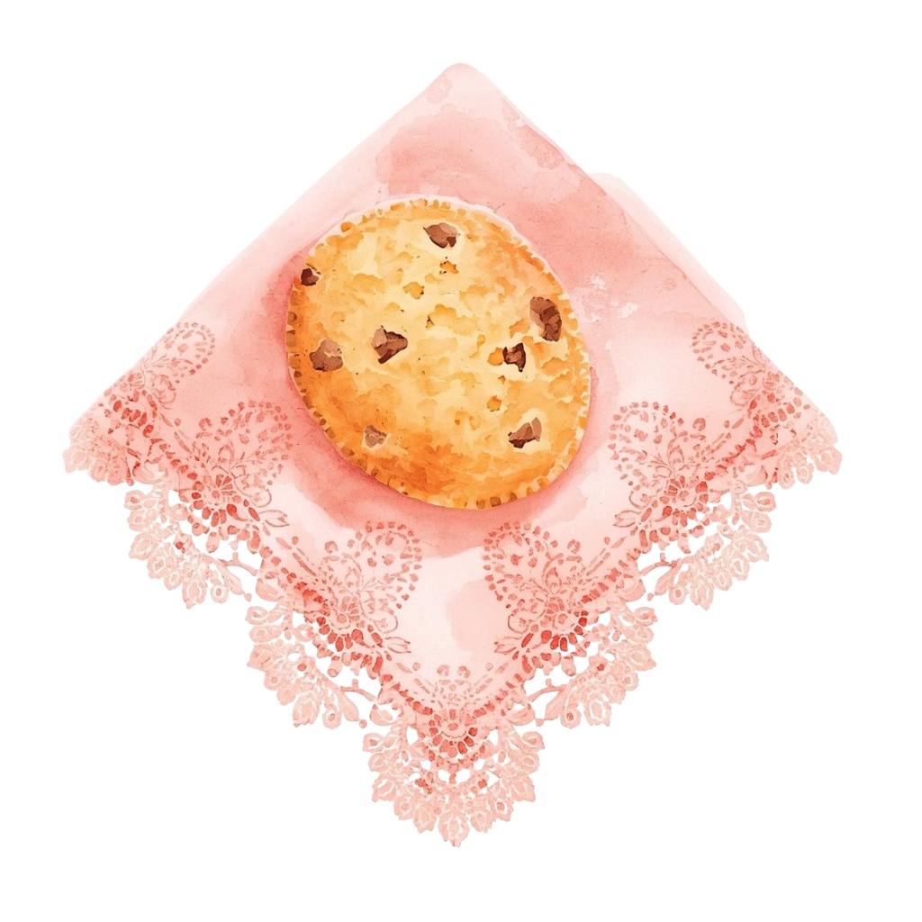 水彩ピンクのアンティーク・ティータイム クリップアート15点セット|PNG背景透過