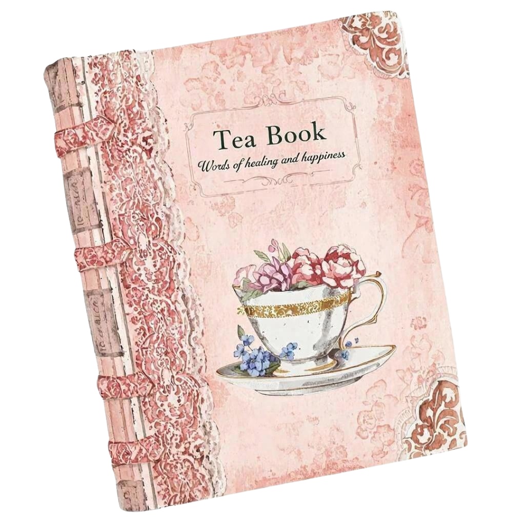 水彩ピンクのアンティーク・ティータイム クリップアート15点セット|PNG背景透過