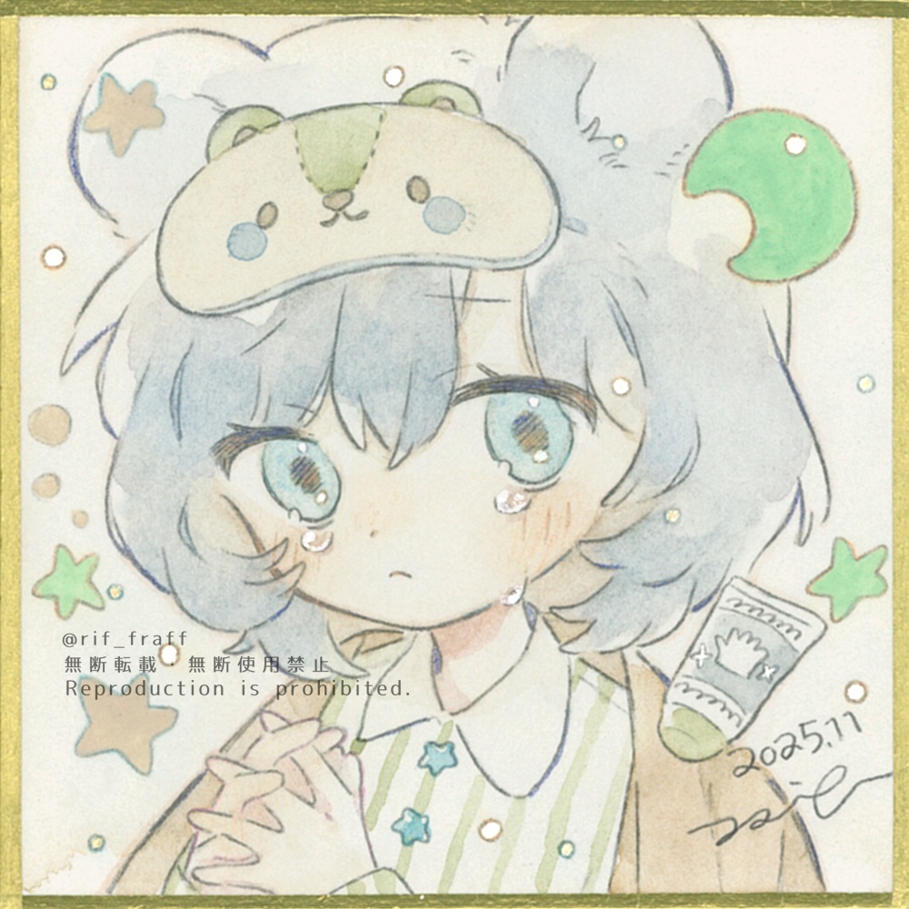 ミニ色紙【おやすみ】⑤~⑧