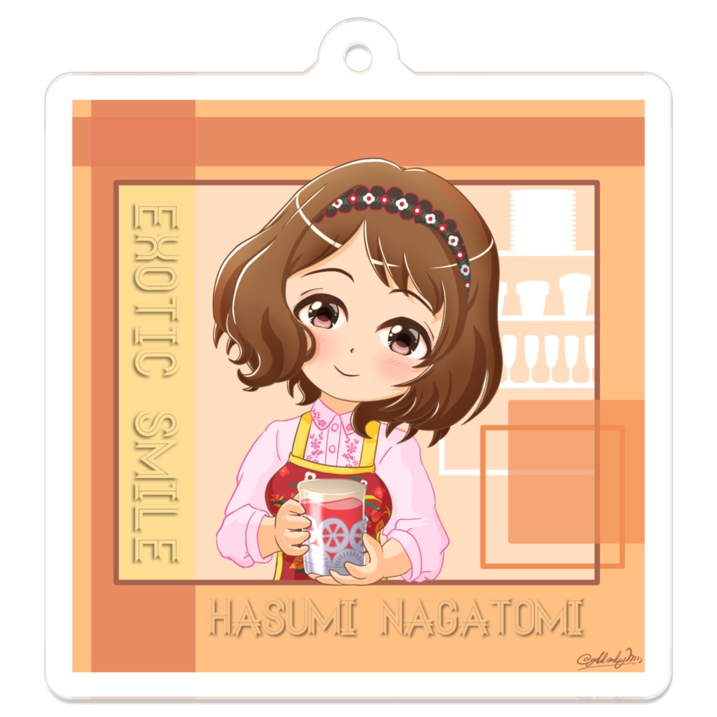 長富蓮実ちゃん[異国のほほえみ]2Dリミックスアクリルキーホルダー