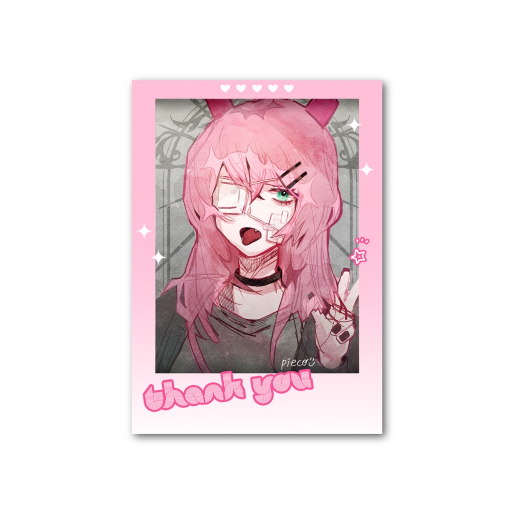 フォト風カード(ピンク)