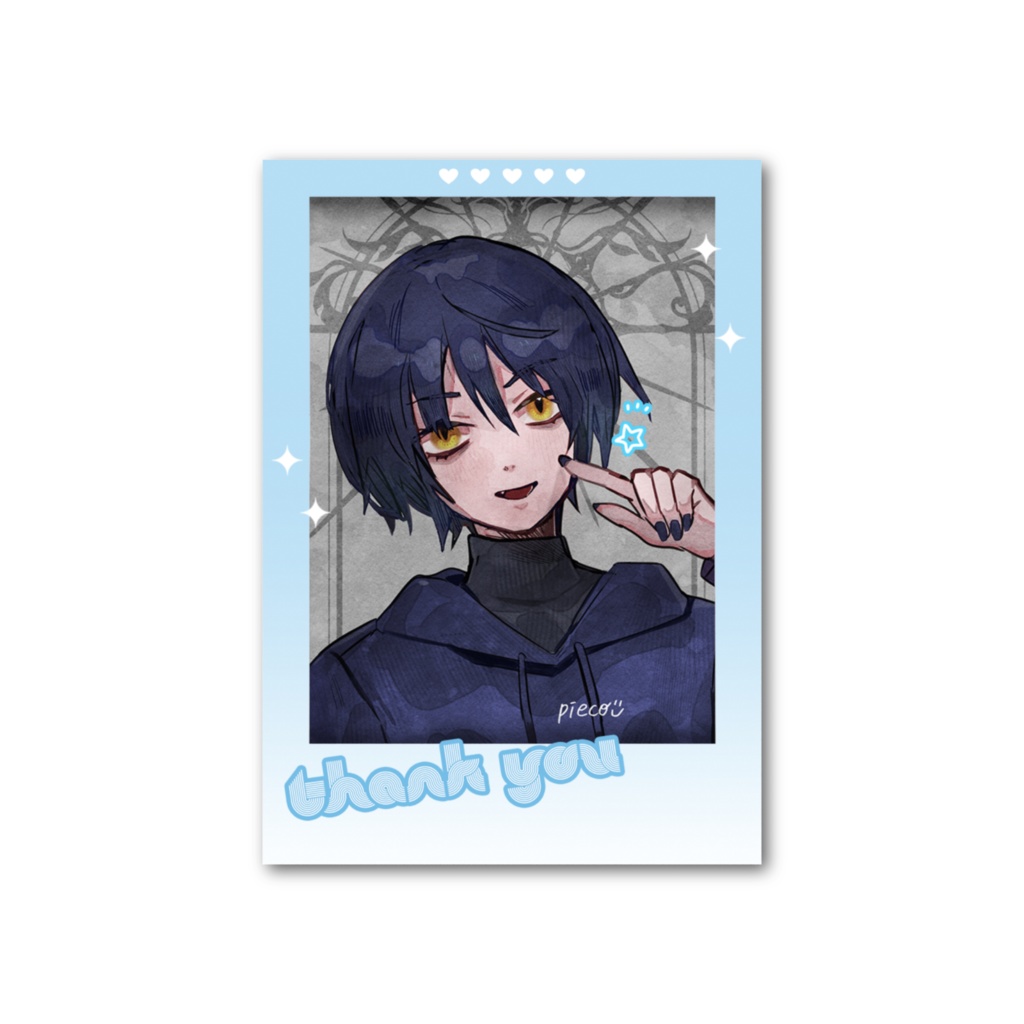 フォト風カード(水色)