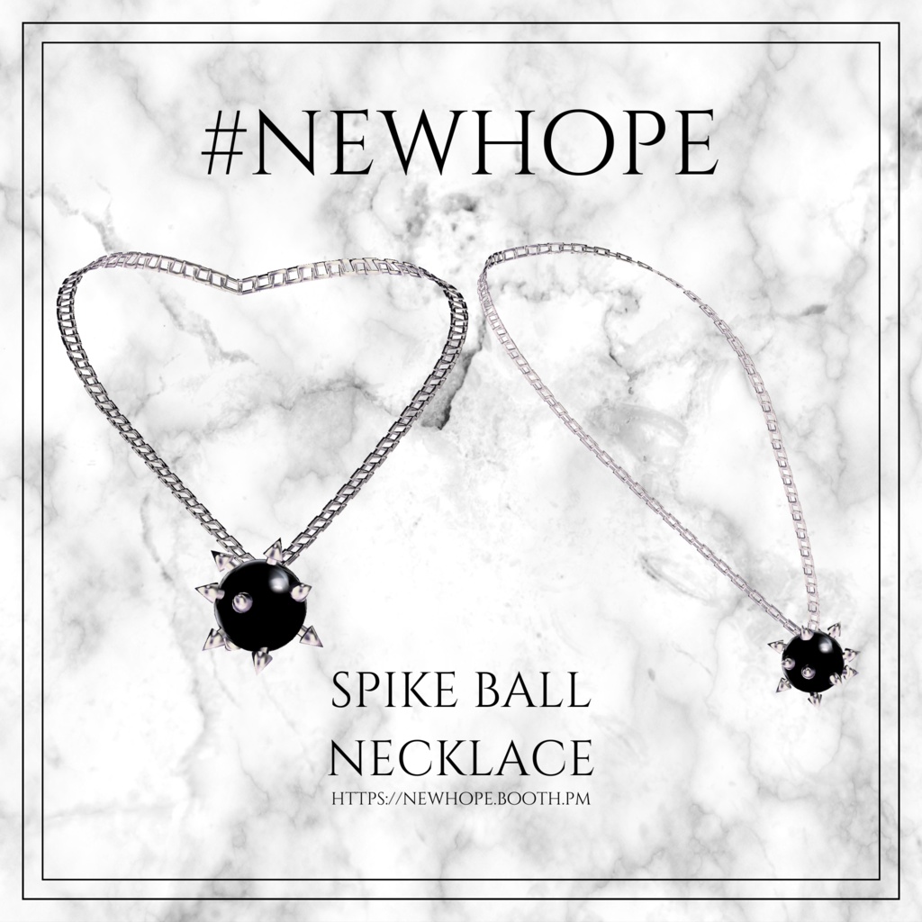 『100円』SPIKE BALL NECKLACE #NEWHOPE