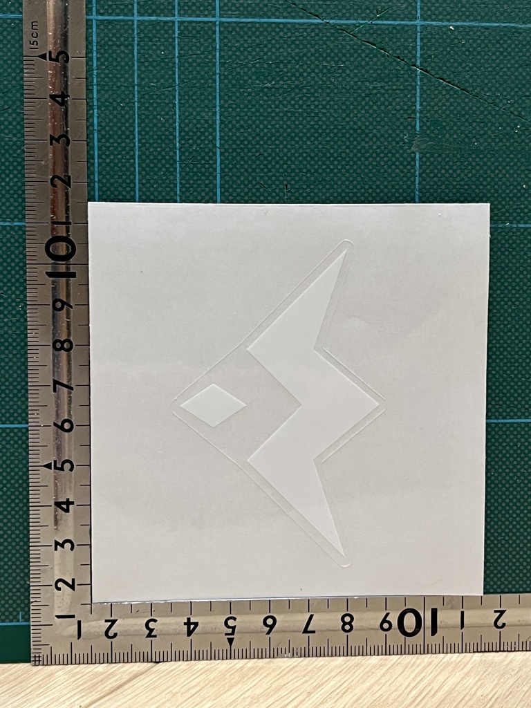 模様クリアステッカー(白)