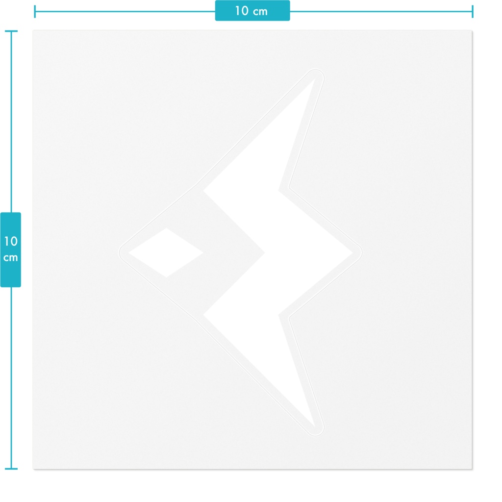 模様クリアステッカー(白)