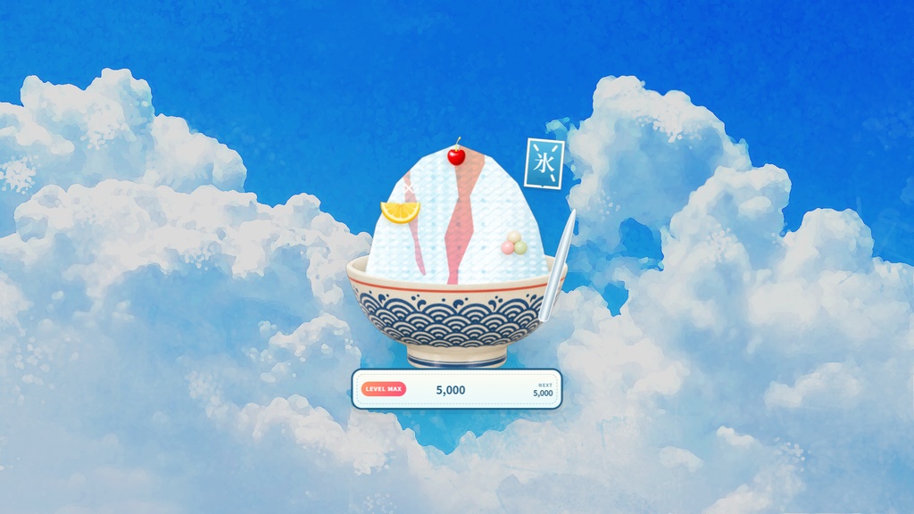 【わんコメ】ひんやり かき氷リアクション【テンプレート】