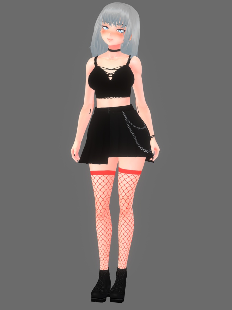 VRoid Fishnet Thigh High Socks pack