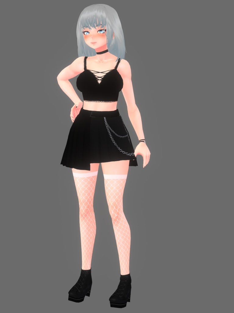 VRoid Fishnet Thigh High Socks pack