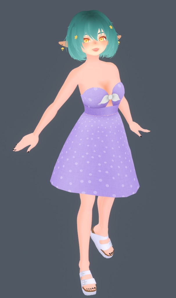 Strapless Front Tie Dress