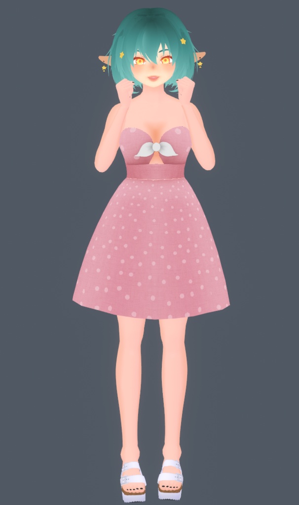 Strapless Front Tie Dress