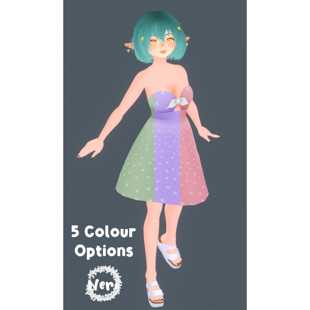 Strapless Front Tie Dress