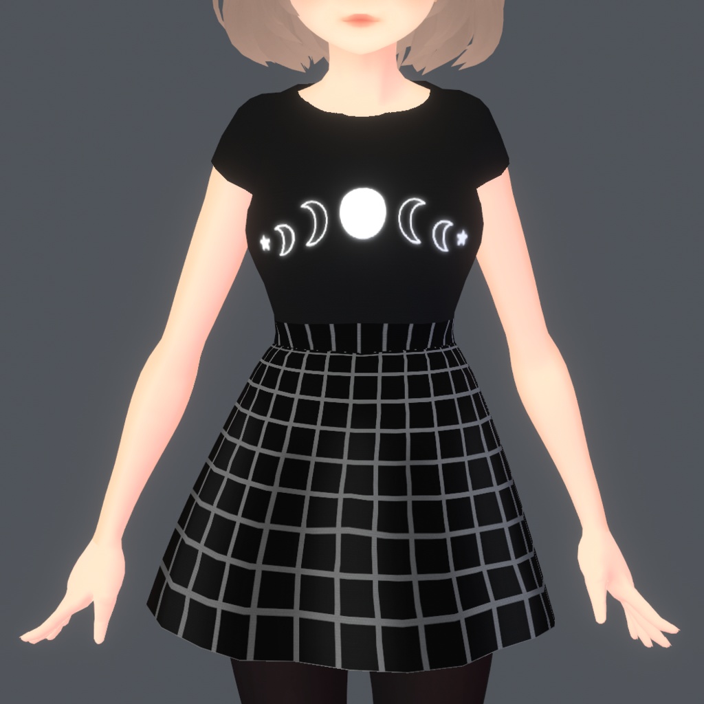 Alternative T-shirt and Skirt Outfit