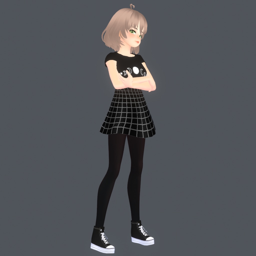 Alternative T-shirt and Skirt Outfit