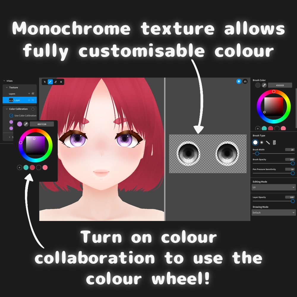 Starry Eye Texture Pack VROID