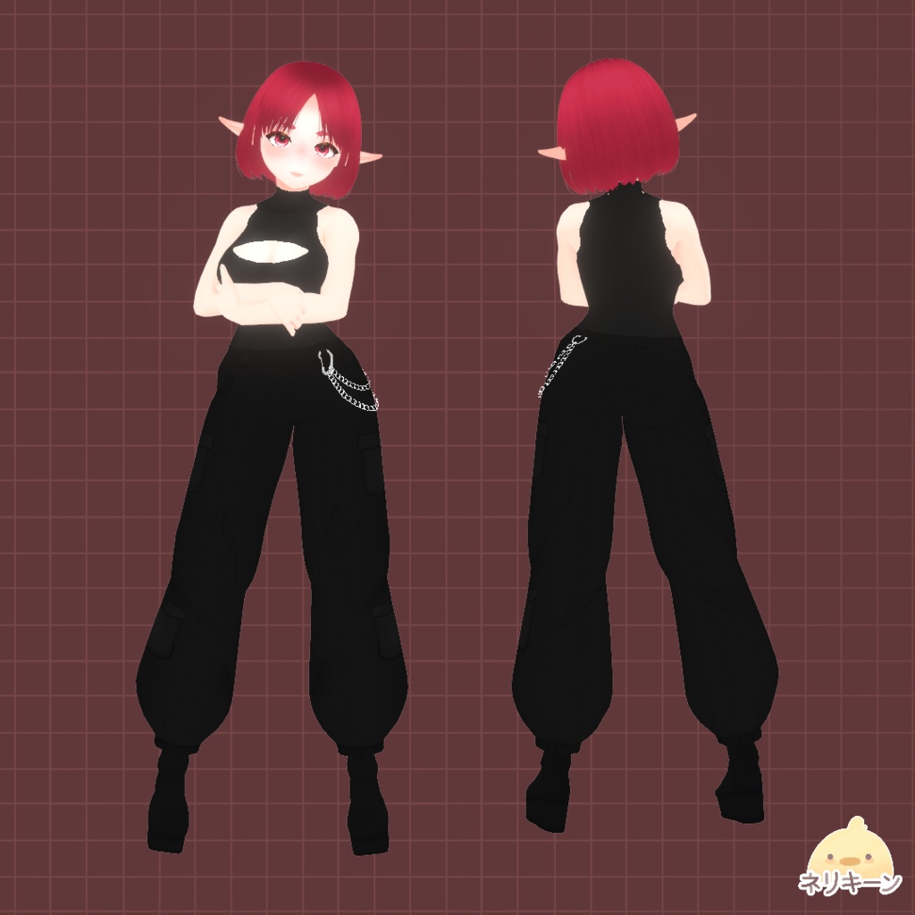 Alternative Cargo Pants with Chain