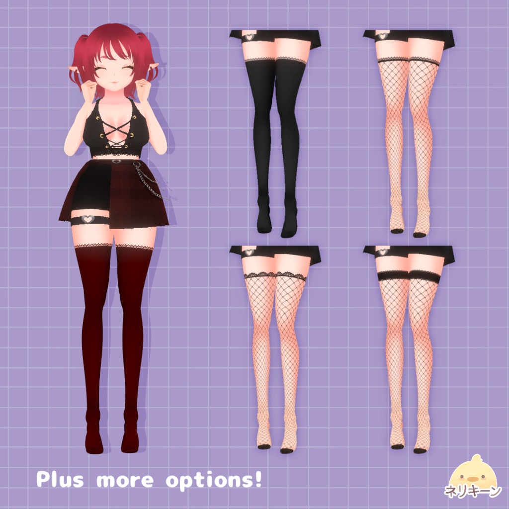 Vroid Fishnet and Sock Bundle