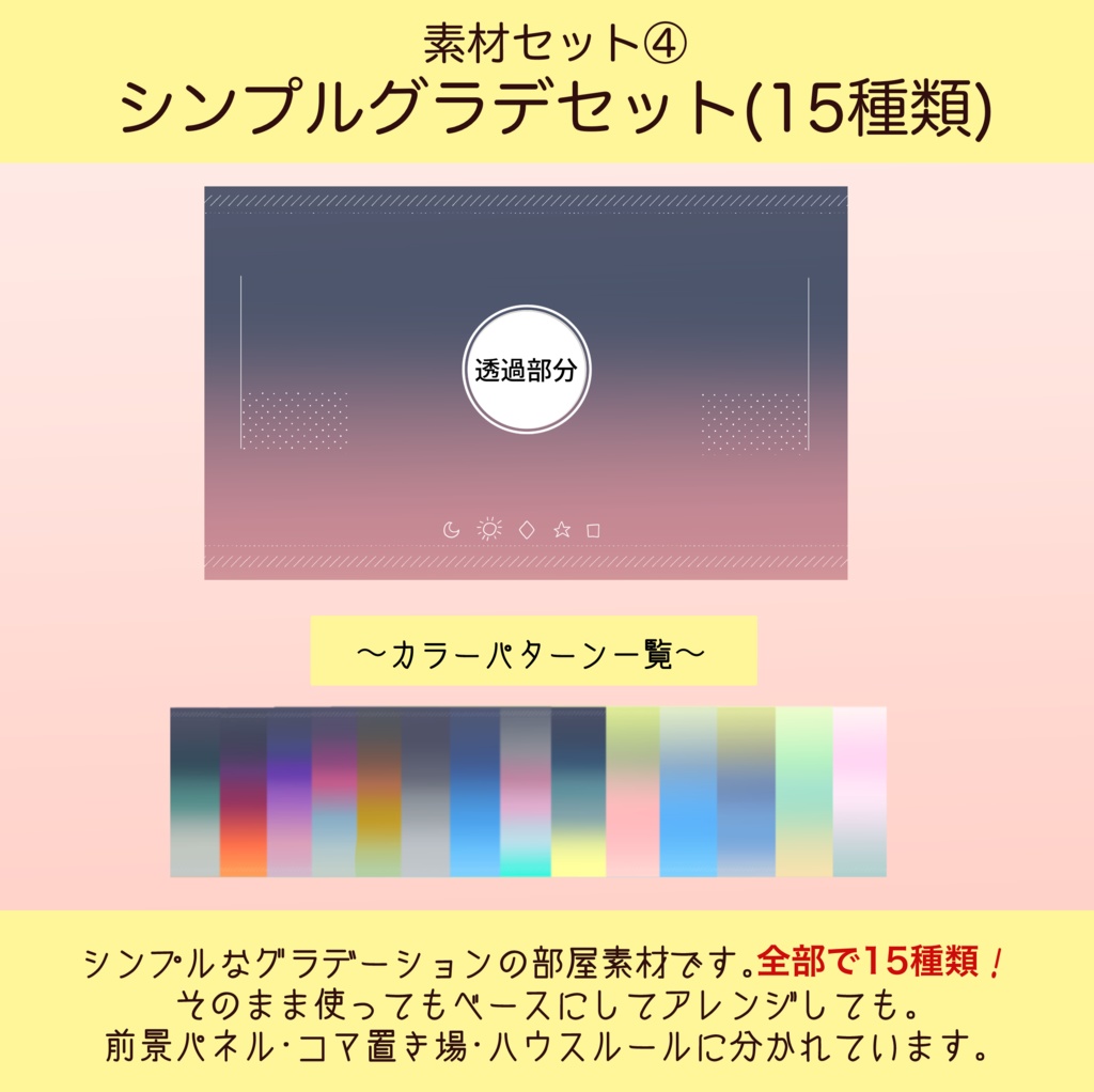 【CoC・TRPG素材】置くだけでパッと使える部屋パネル素材セット【ココフォリア用】