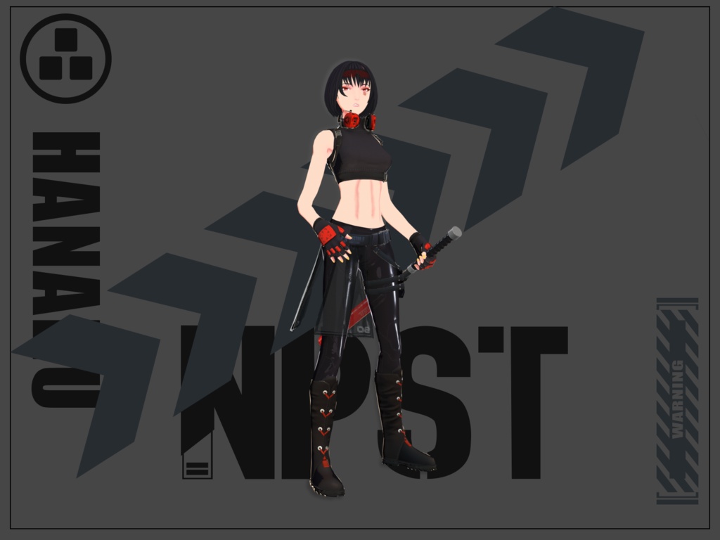 Original 3D model Hanaru(ハナル) V1(Remake)!