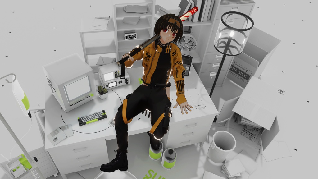 Original 3D model Hanaru(ハナル) V1(Remake)!