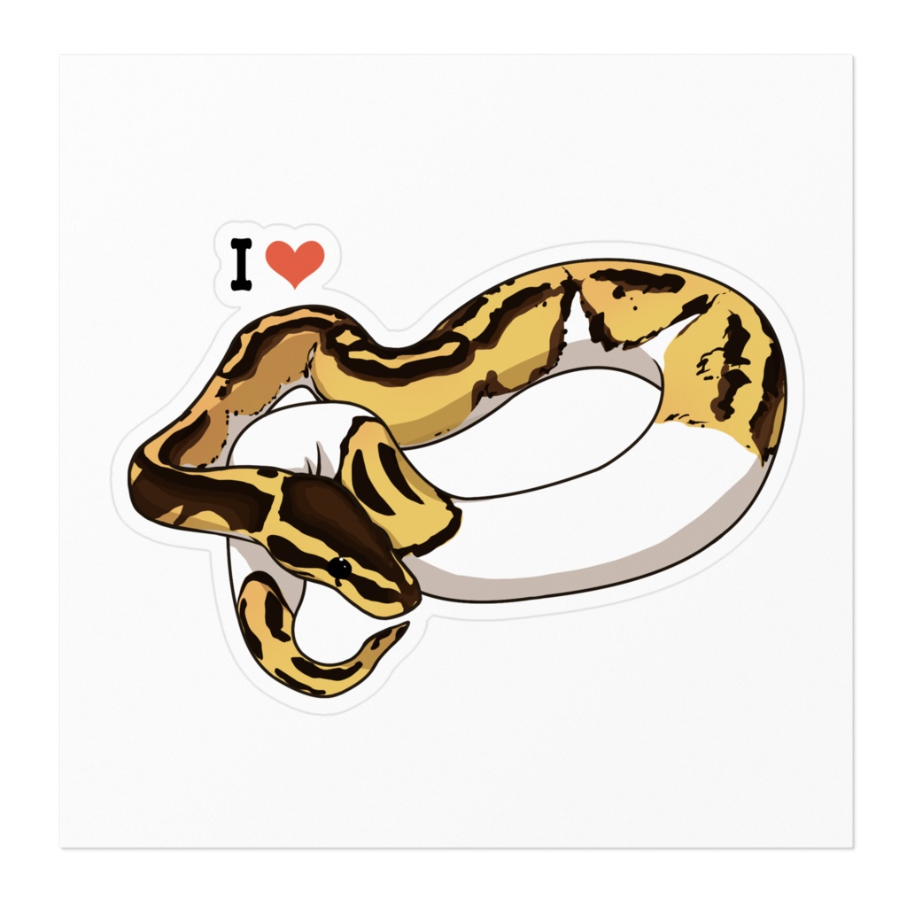 【I♥️PYTHON】ボールパイソン🐍ステッカー