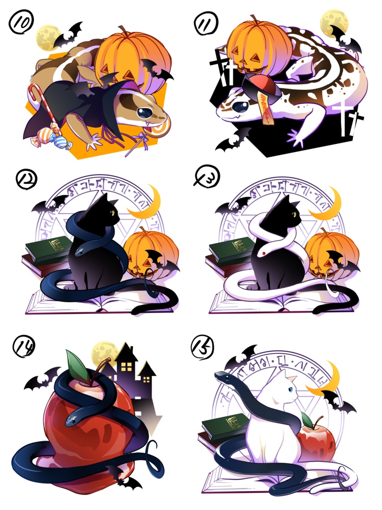 全21種【ハロウィンアクキー】🎃🦎🐍