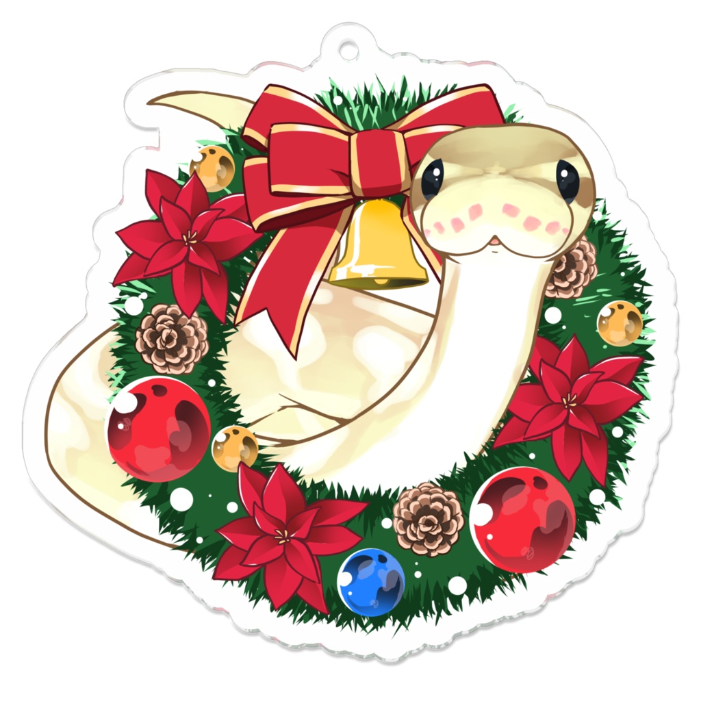 (全4種)ボールパイソン🐍【🎅クリスマスリース アクキー】