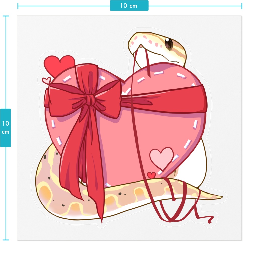 全9種【バレンタイン🍫ステッカー(クリア)】ボールパイソン