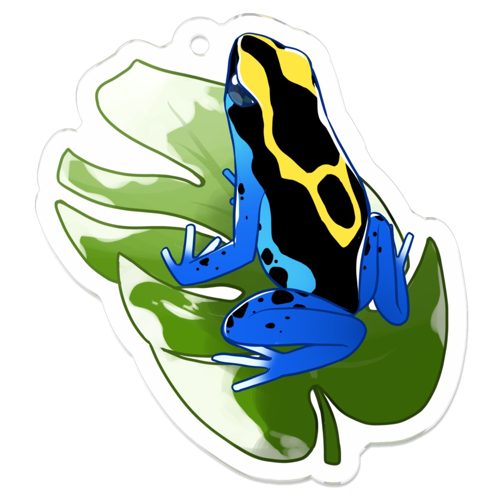 【ヤドクガエル🐸アクキー(B)】(アイゾメ)