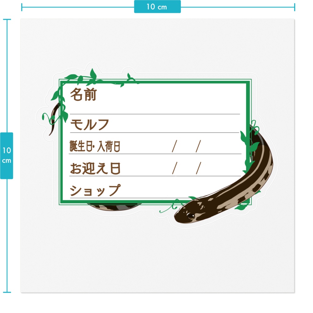【🐍お名前ステッカー】枠11種類 カリキン(チョコレート)
