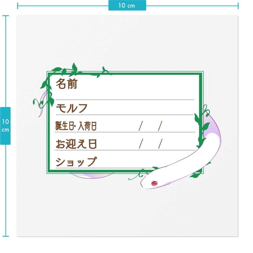 【🐍お名前ステッカー】枠11種類 カリキン(ブリザード)