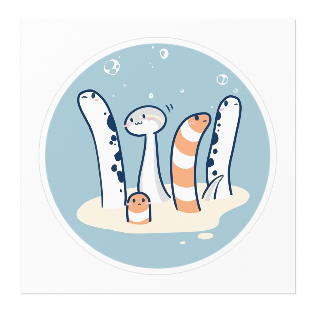 チンアナゴといっしょ(ステッカー)