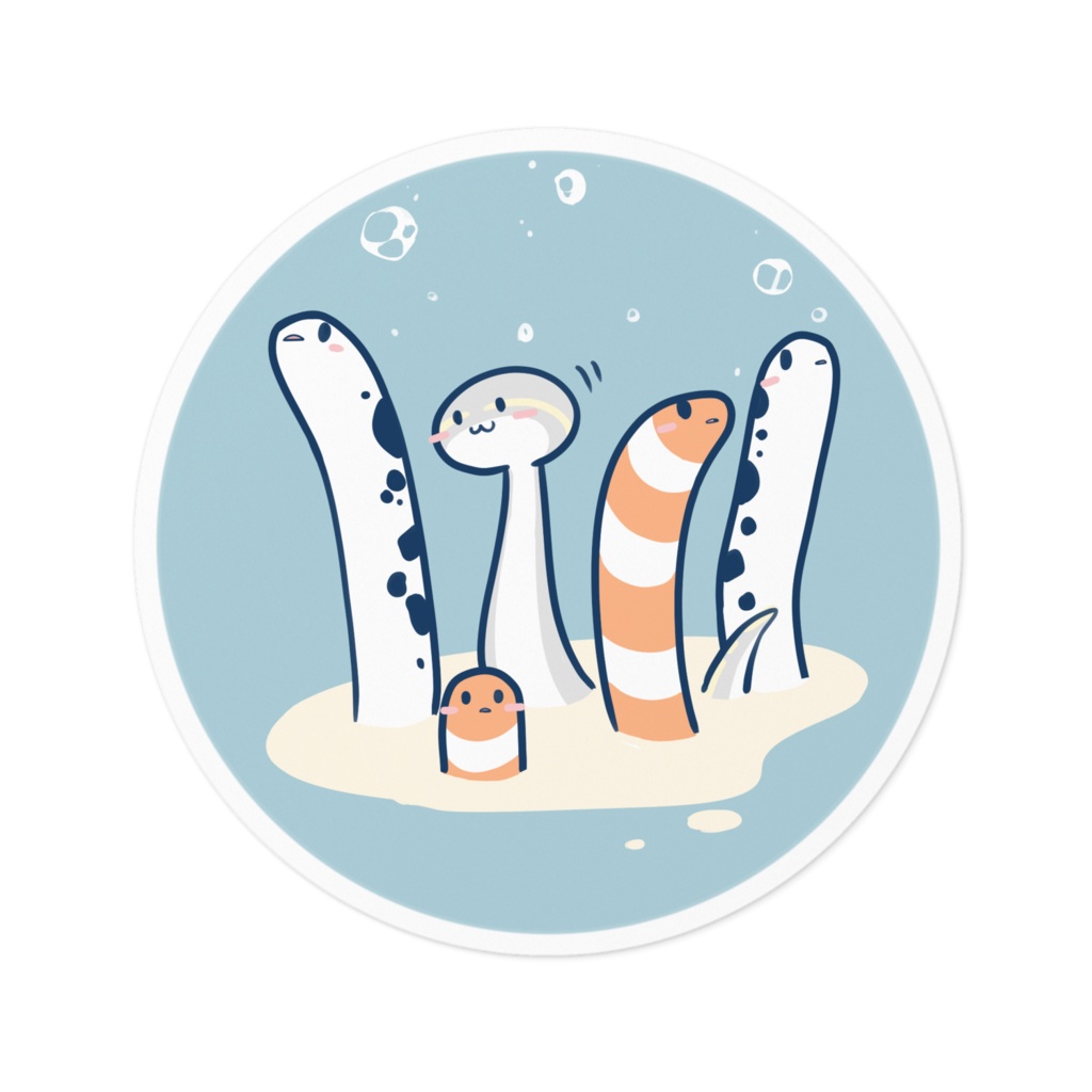 チンアナゴといっしょ(ステッカー)