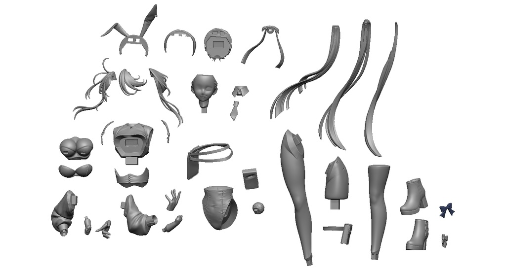 兎美ショーコ フィギュアOBJデータ