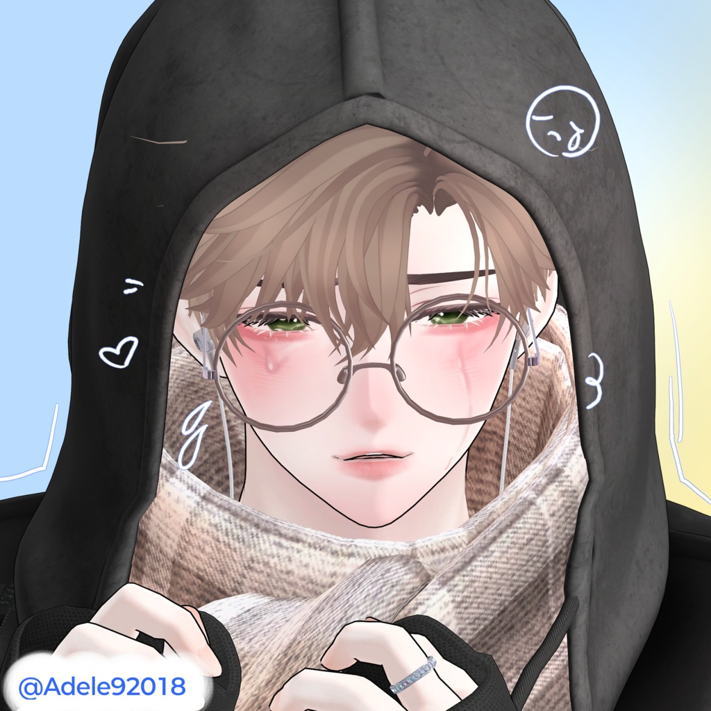 crying baby makeup & eye texture