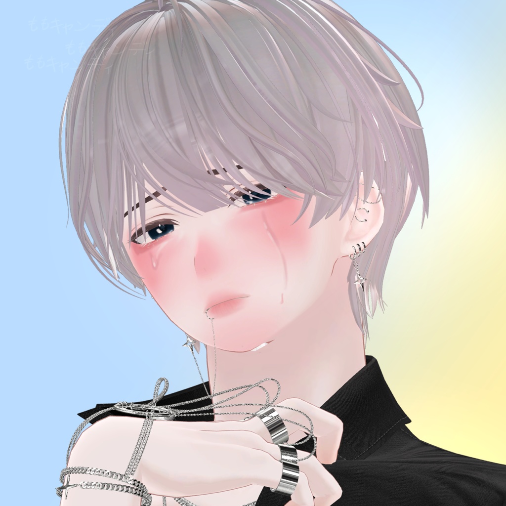 crying baby makeup & eye texture