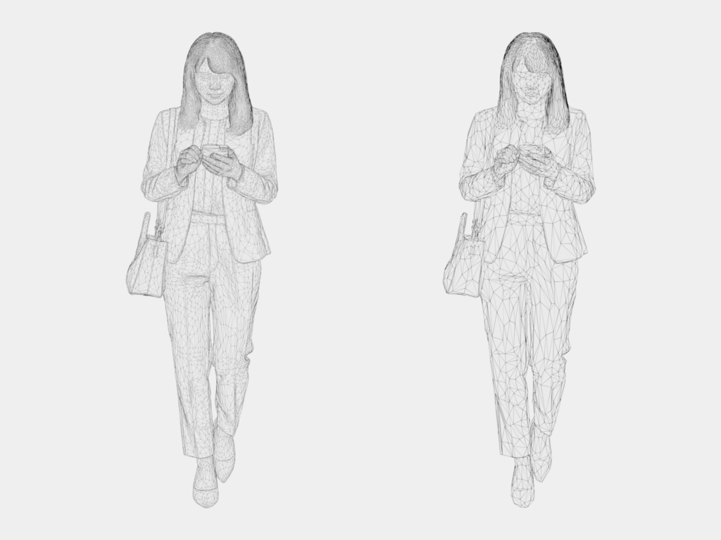 Japanese 3D People Vol.01|日本人ビジネス 3D人物 10体【建築パース・添景】FBX/OBJ/glTF/Blender