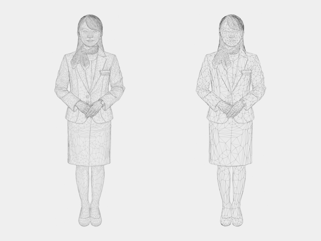 Japanese 3D People Vol.10|日本人ホテルスタッフ 3D人物 10体【建築パース・添景】FBX/OBJ/glTF/Blender