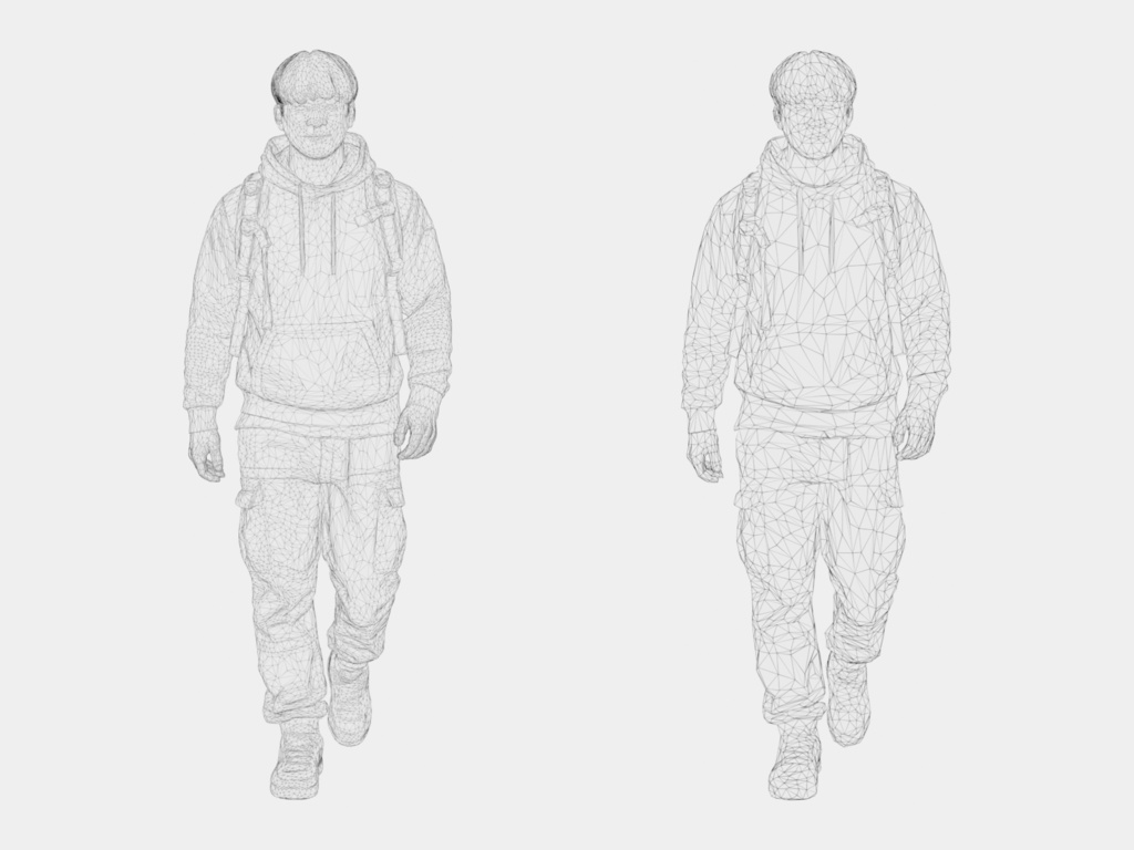 Japanese 3D People Vol.03|日本人 幅広い年代の3D人物 10体(学生〜シニア)【建築パース・添景】FBX/OBJ/glTF/Blender