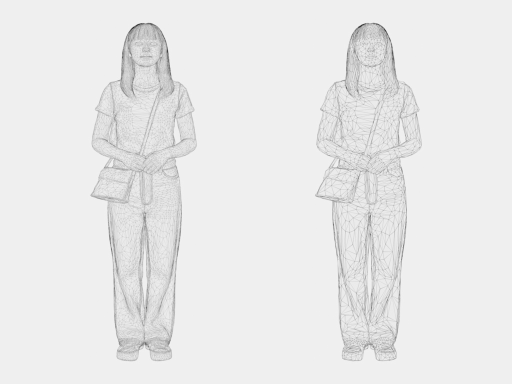 Japanese 3D People Vol.04|日本人 20代の若者 3D人物 10体(立ち・座り)【建築パース・添景】FBX/OBJ/glTF/Blender