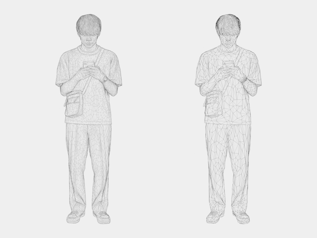 Japanese 3D People Vol.04|日本人 20代の若者 3D人物 10体(立ち・座り)【建築パース・添景】FBX/OBJ/glTF/Blender