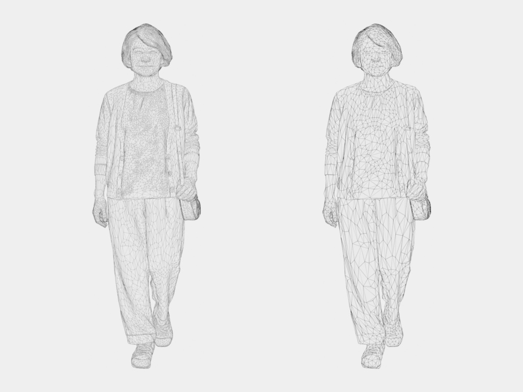 Japanese 3D People Vol.07|日本人 高齢者 3D人物 10体(杖・座り)【建築パース・添景】FBX/OBJ/glTF/Blender
