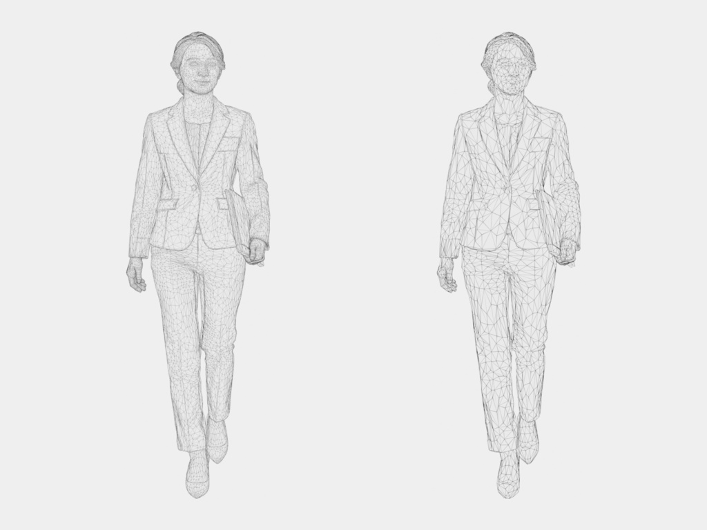 Japanese 3D People Vol.08|日本人 オフィスワーカー 3D人物 10体(デスクワーク・通勤)【建築パース・添景】FBX/OBJ/glTF/Blender