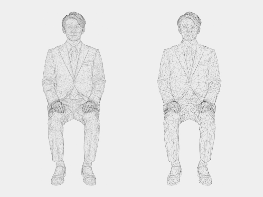 Japanese 3D People Vol.14|日本人 喪服 3D人物 10体(葬儀・法事の参列者)【建築パース・添景】FBX/OBJ/glTF/Blender
