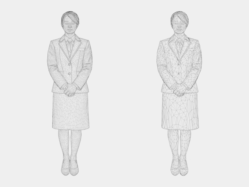 Japanese 3D People Vol.15|日本人 葬儀場 3D人物 5体(葬儀スタッフ・僧侶・喪服の子ども)【建築パース・添景】FBX/OBJ/glTF/Blender